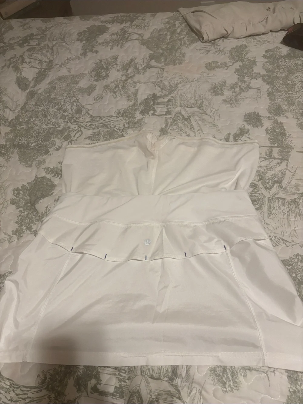 Vintage 2009 Lululemon sz 8 skirt skort white side ruche y2k retro athleisure
